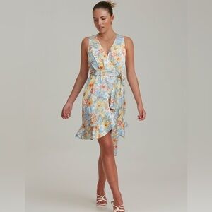knee length dresses for ladies Calypso White Lace Halter Mini Dress main image 0